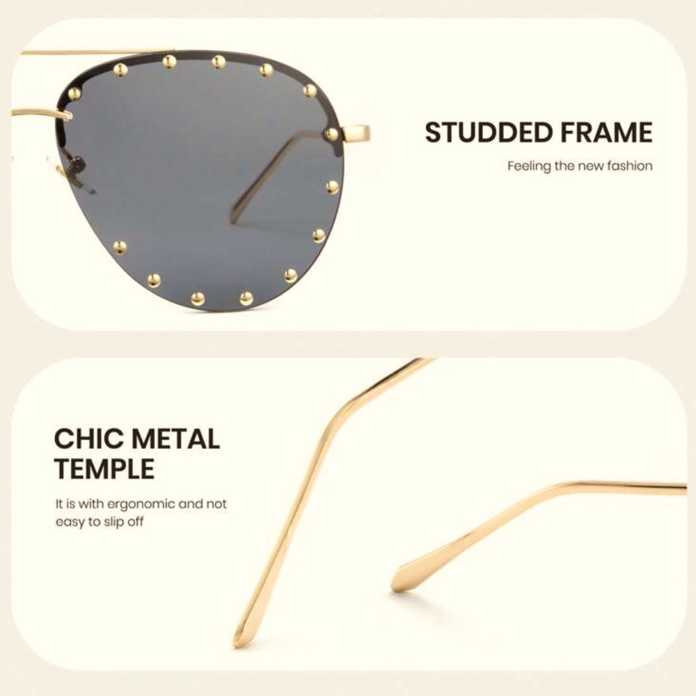 Rectangular Frameless Ultralight Sunglasses - image 5